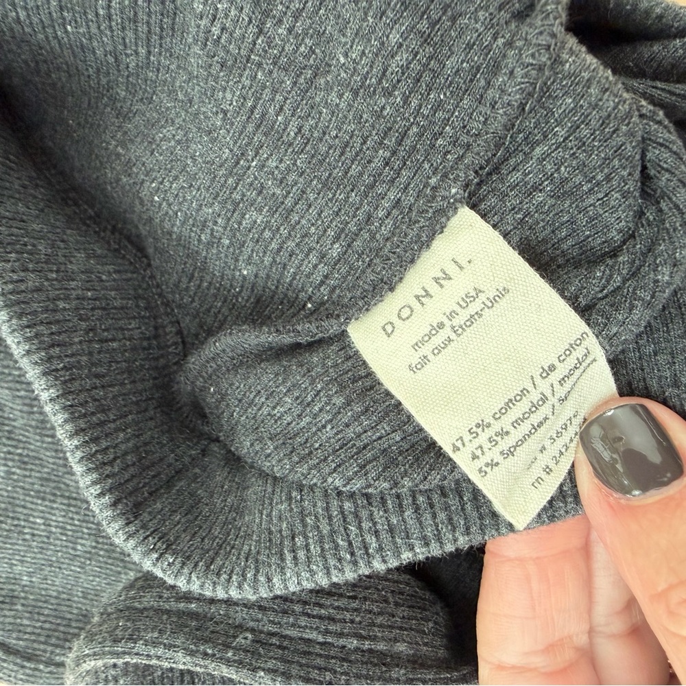 Donni Rib Knit Kick Flare Charcoal - Picture 4 of 4